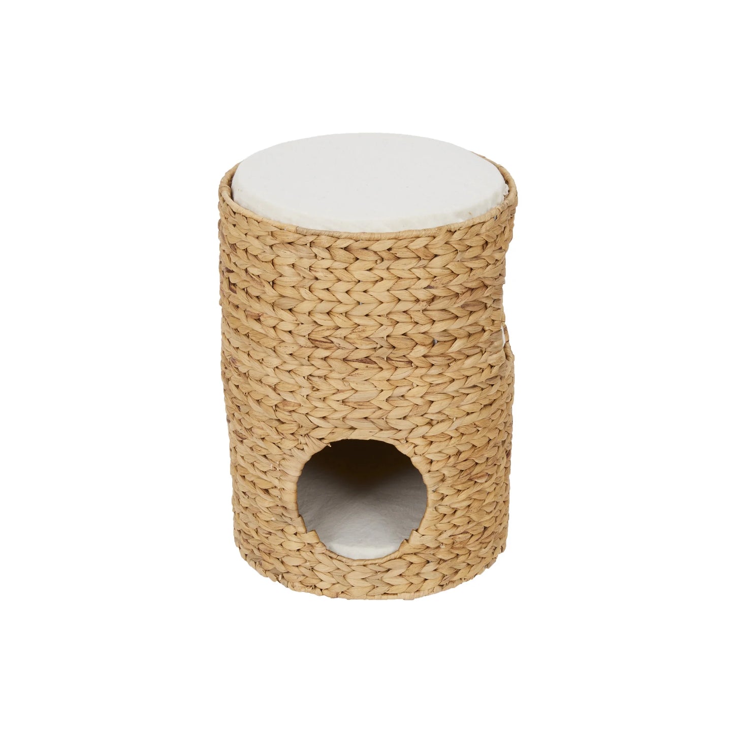 Neith 3-Tier Woven Water Hyacinth Cat Tower, Tan