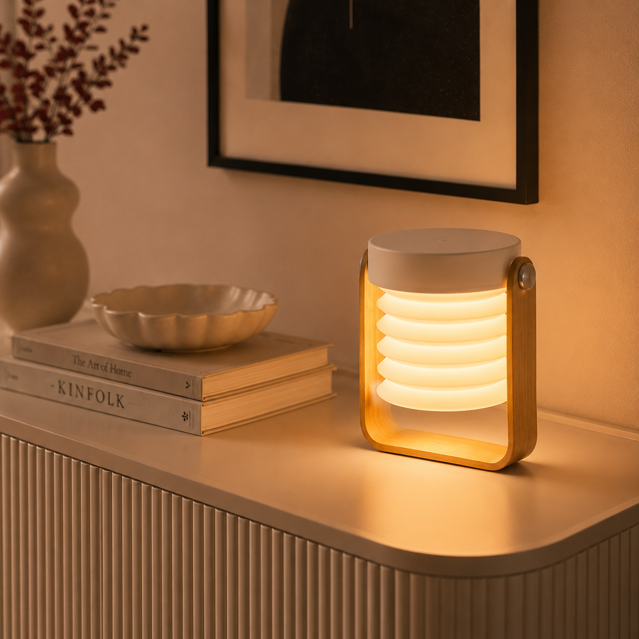 Nordic Foldable Table Lamp – Dimmable Portable Ambient Light