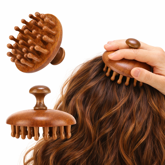 Sandalwood Scalp Massager Comb – Natural Relaxation & Hair Care Tool