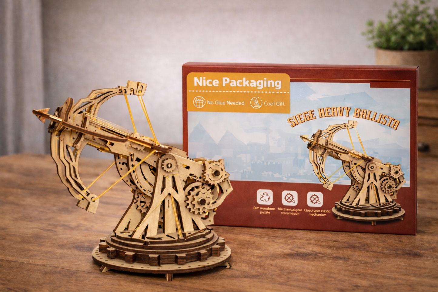 Wooden Catapult 3D Puzzle DIY Mechanical Model Kit