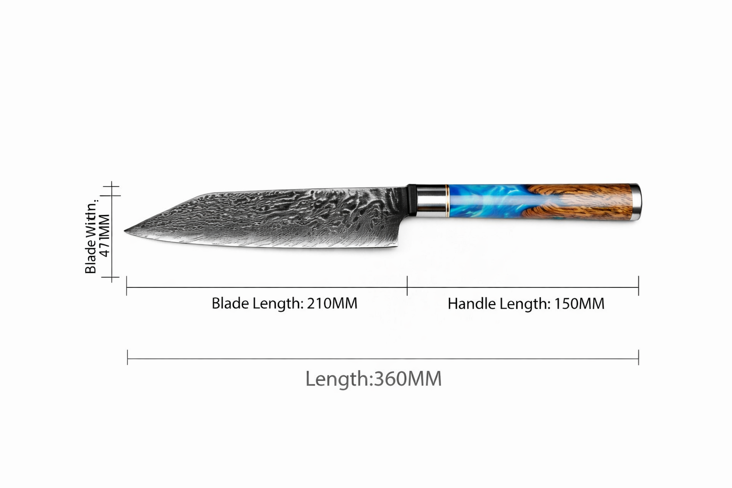Damascus Steel Kitchen Knife Pattern Kitchen Knife