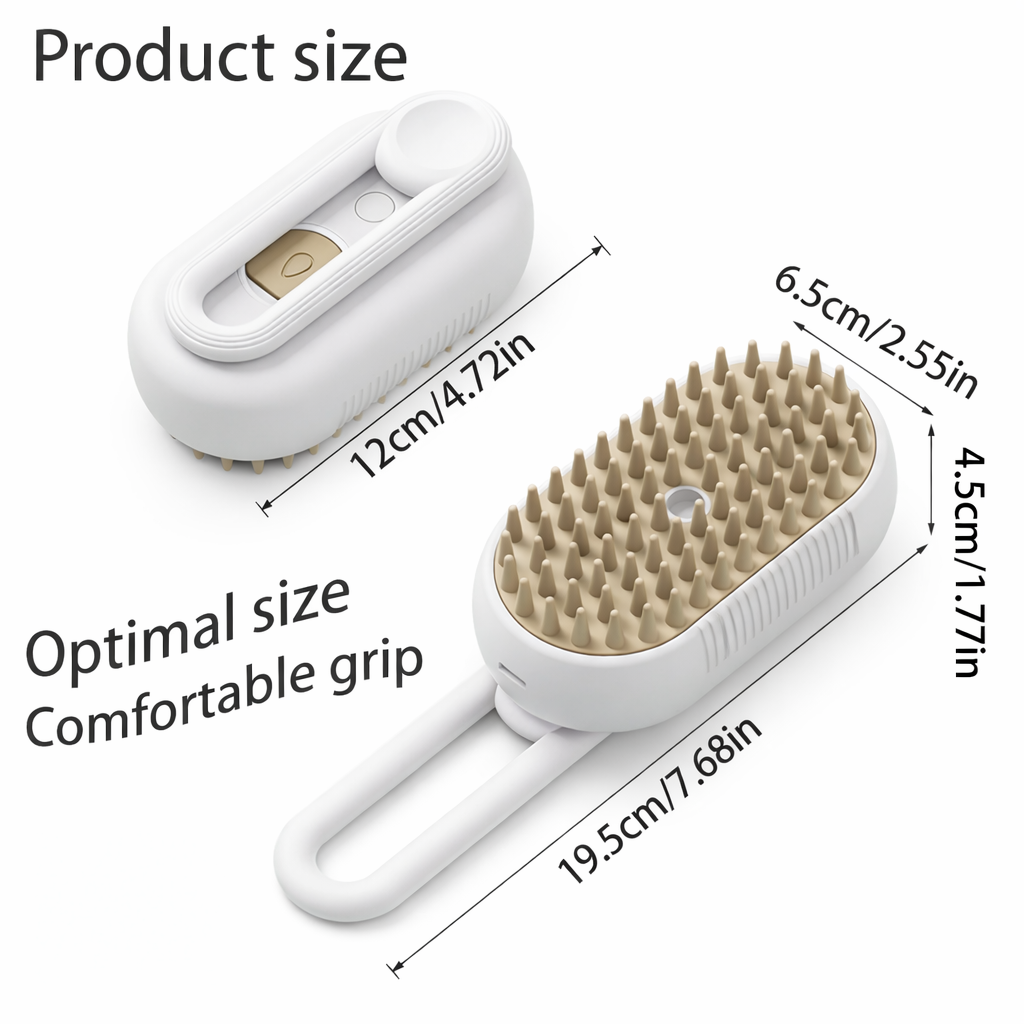 Steam Pet Grooming Brush – Spray Deshedding Brush for Cats & Dogs