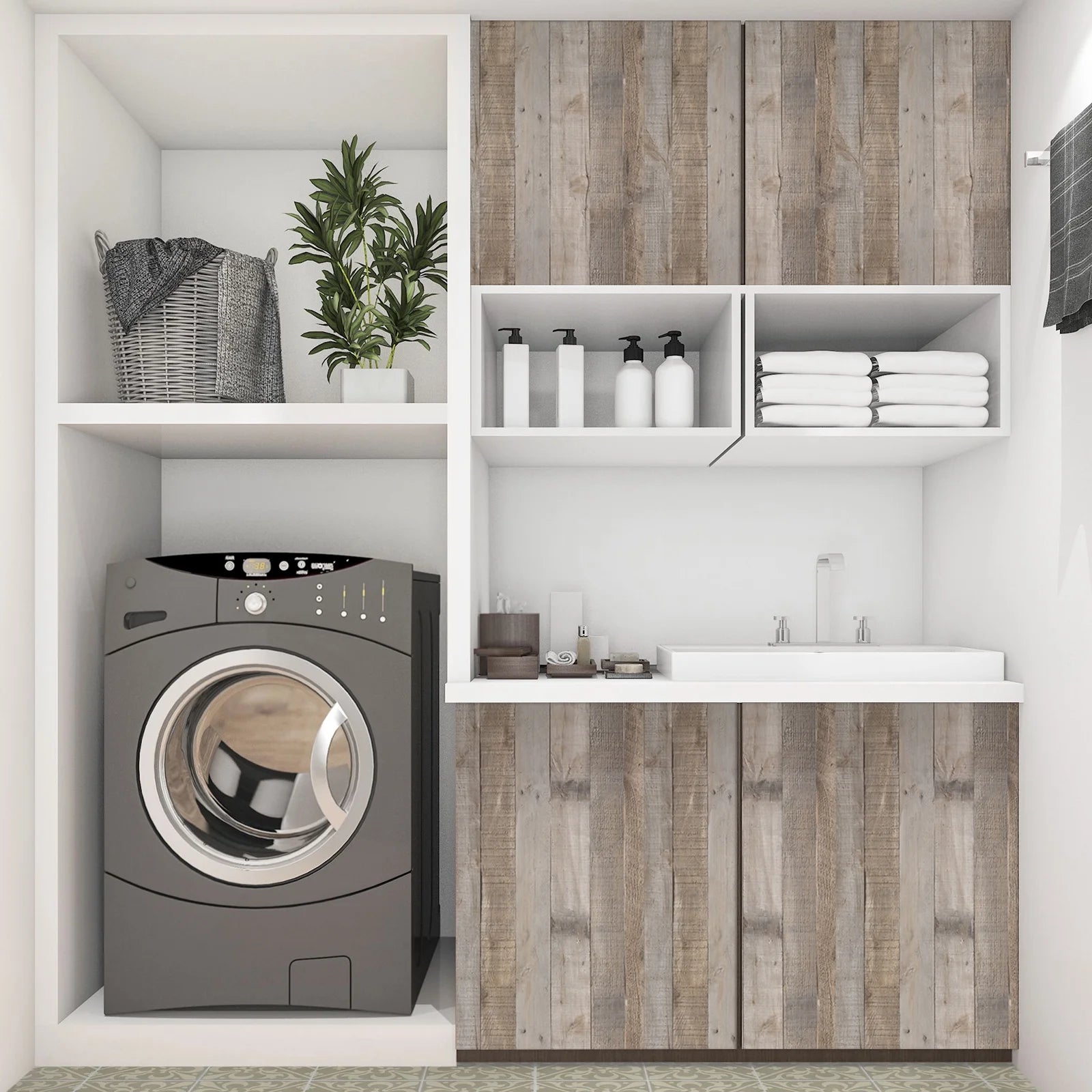 23.6"X 196" Brown Wood Wallpaper Peel and Stick Contact Paper Self Adhesive Removable Distressed Wood Look Wallpaper Vinyl Home Decor for Funiture