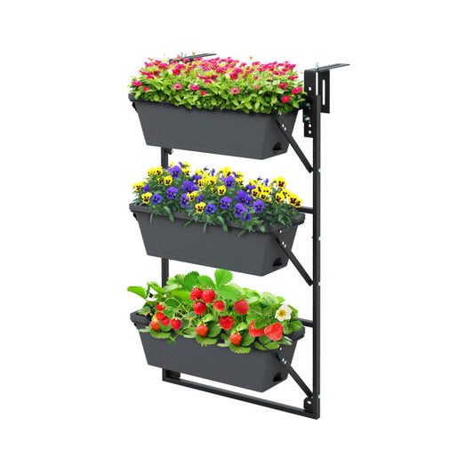 Hanging Vertical Planter Wall-Mounted Adjustable with Detachable Hooks