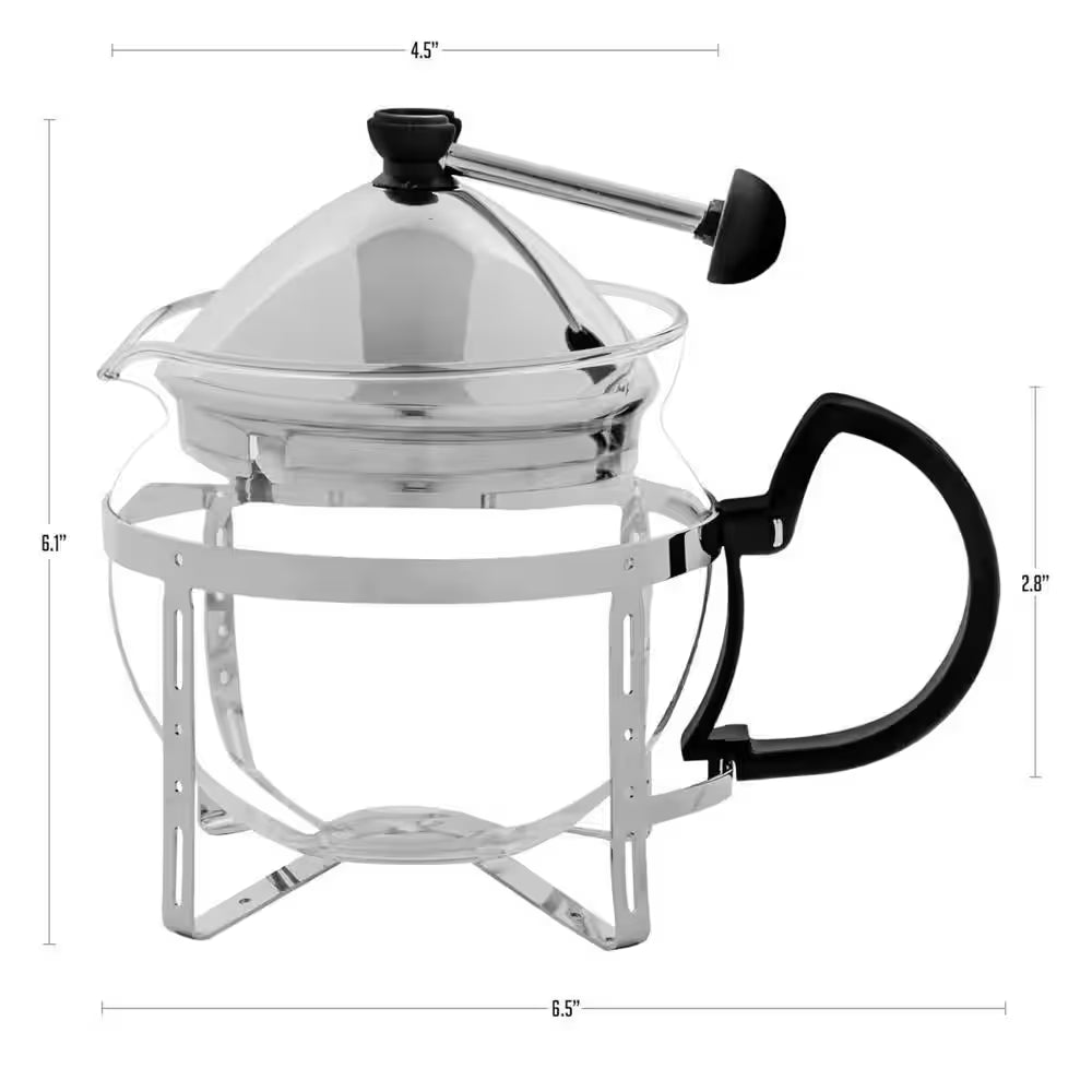 2-Cup Glass Tea Pot with Removable Stainless-Steel Infuser