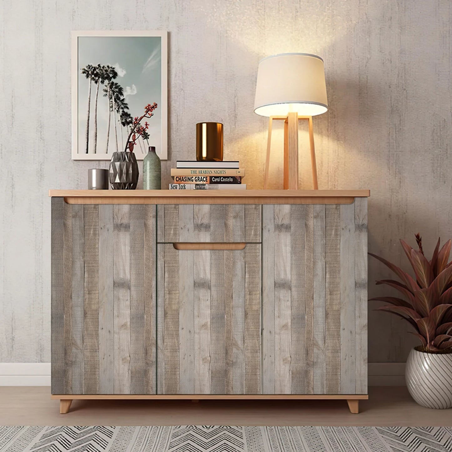 23.6"X 196" Brown Wood Wallpaper Peel and Stick Contact Paper Self Adhesive Removable Distressed Wood Look Wallpaper Vinyl Home Decor for Funiture