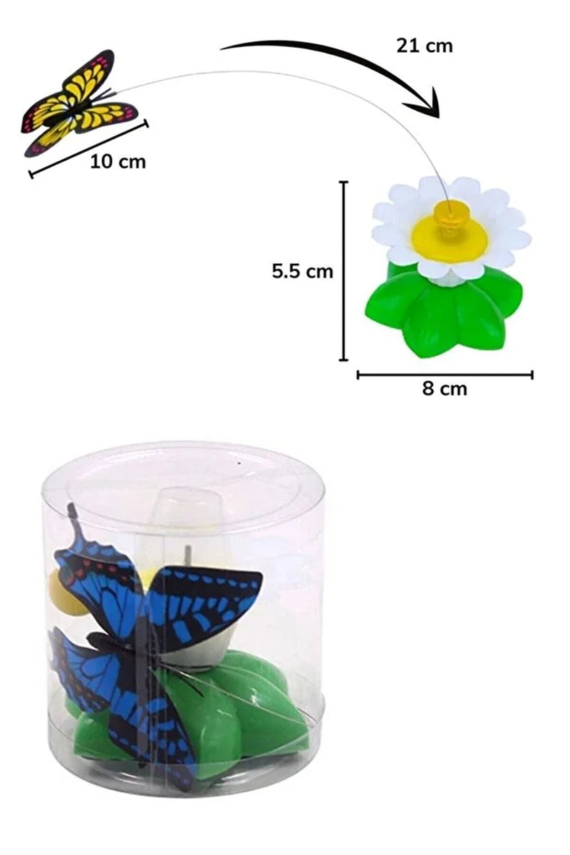 Interactive Rotating Butterfly Cat Toy Battery Operated Moving Cat Teaser Toy