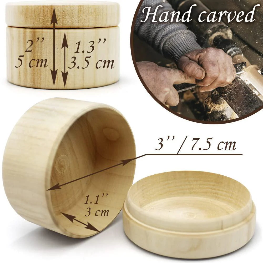 Mini Wooden Storage Boxes with Lid – Natural DIY Craft Set (3pcs)