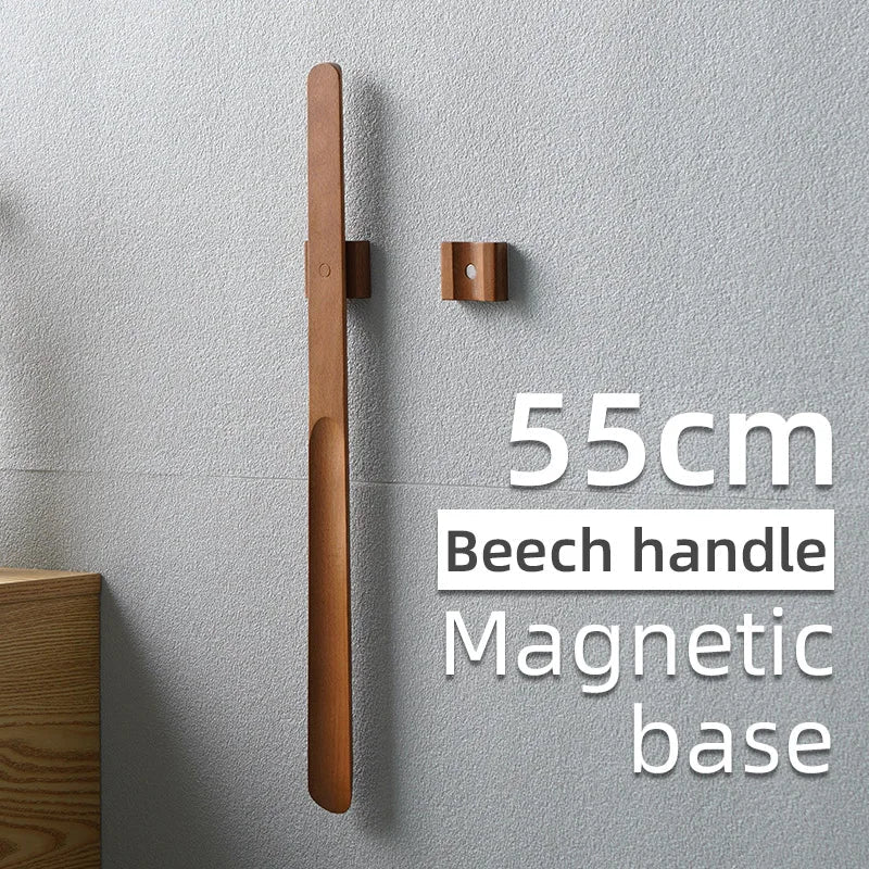 Long Handled Wooden Shoehorns 55Cm Wooden Long Handle Shoe Horn for Seinors Men Boot Jack Shoe Helper