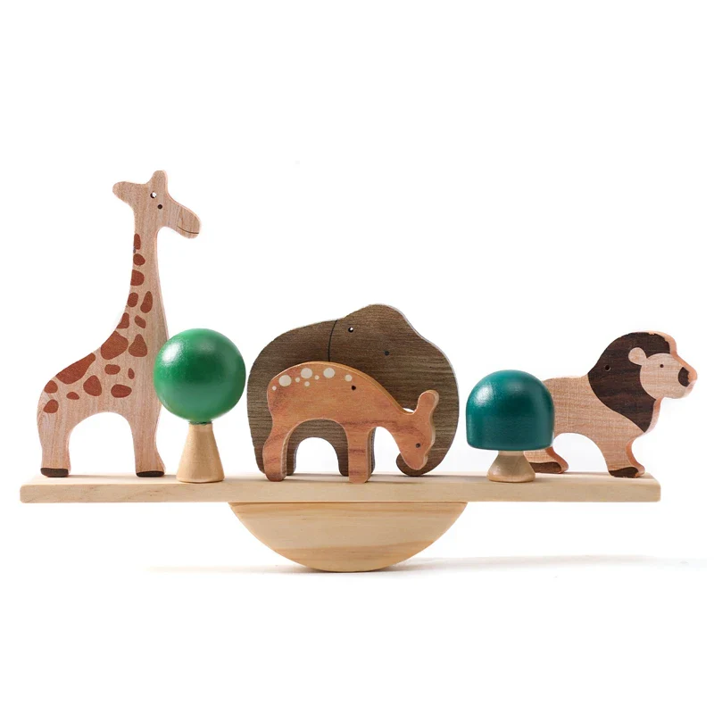 Montessori Wooden Balance Tree Toy – Creative Stacking Forest Game for Kids