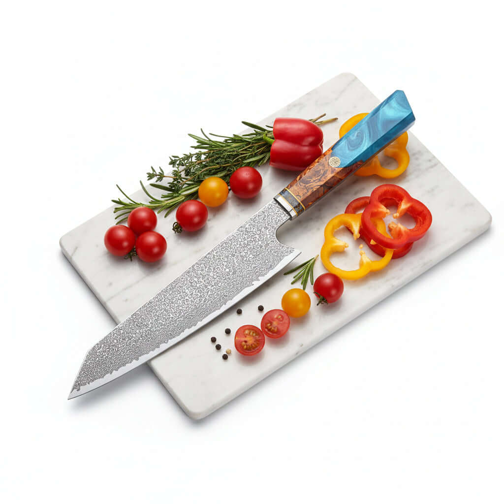 Damascus Steel Kitchen Knife Pattern Kitchen Knife