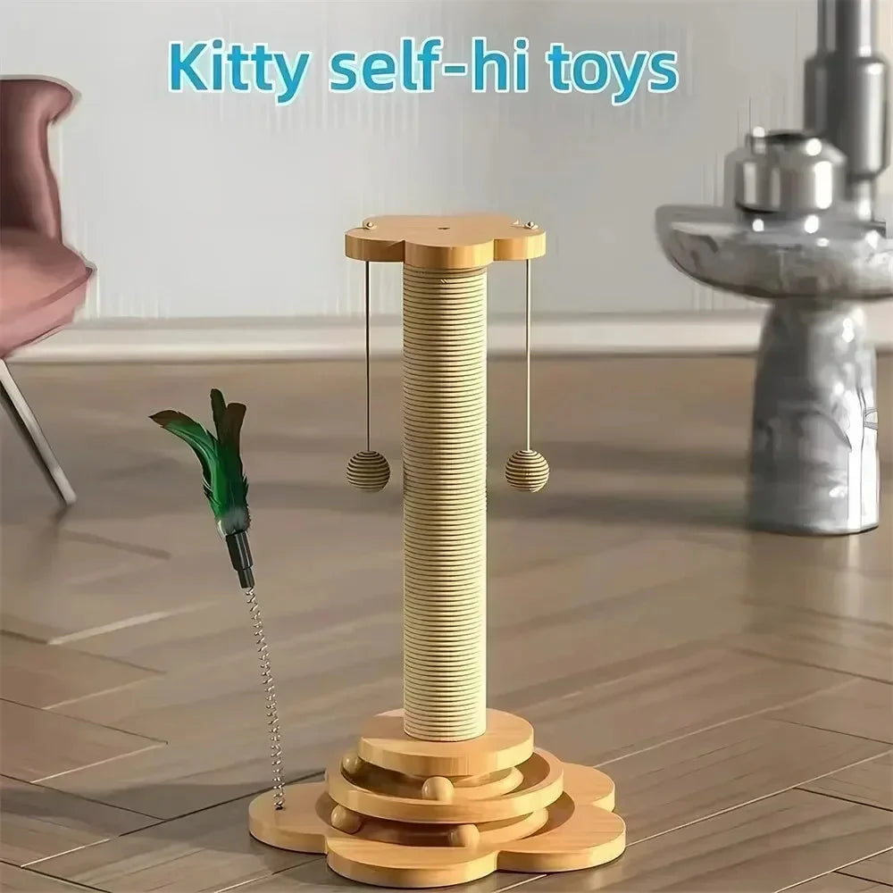 Cat Scratching Post – 4-in-1 Sisal Cat Activity Tower