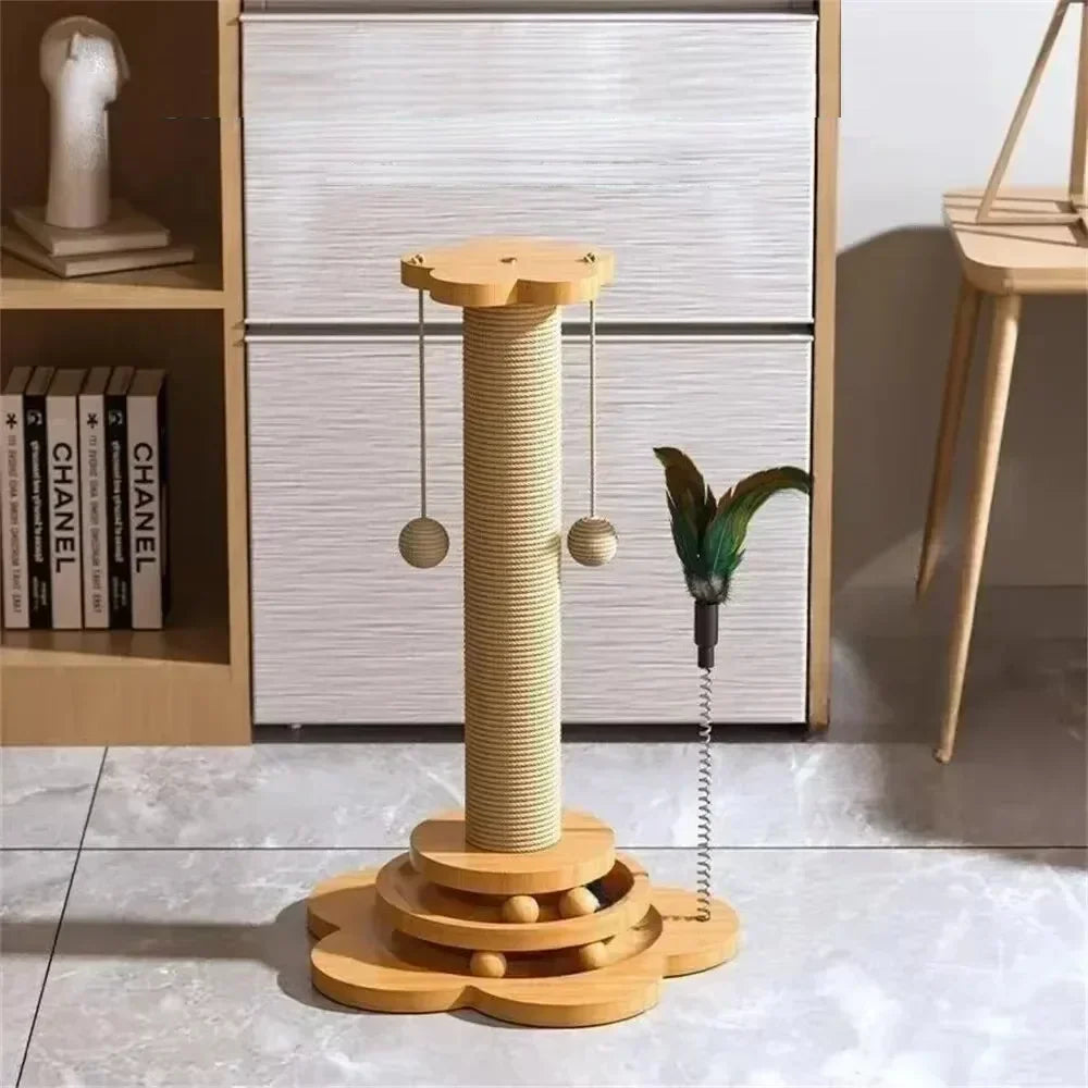 Cat Scratching Post – 4-in-1 Sisal Cat Activity Tower