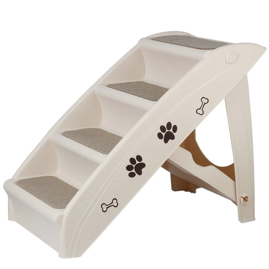 4 Steps Pet Stairs Ladder Washable Foldable Steps for Dogs and Cats