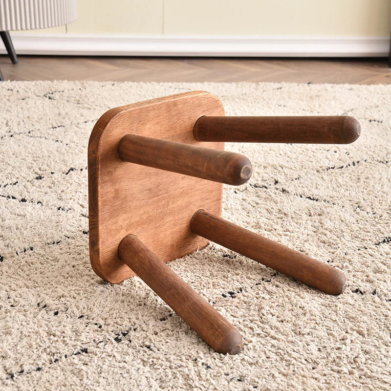 Solid Wood Step Stool，Milking Stool,9.3Inch Wood Plant Stand, round Foot Stool, Removable Portable Stool, Shoe Changing Stool, Small Short Stool (Copy)