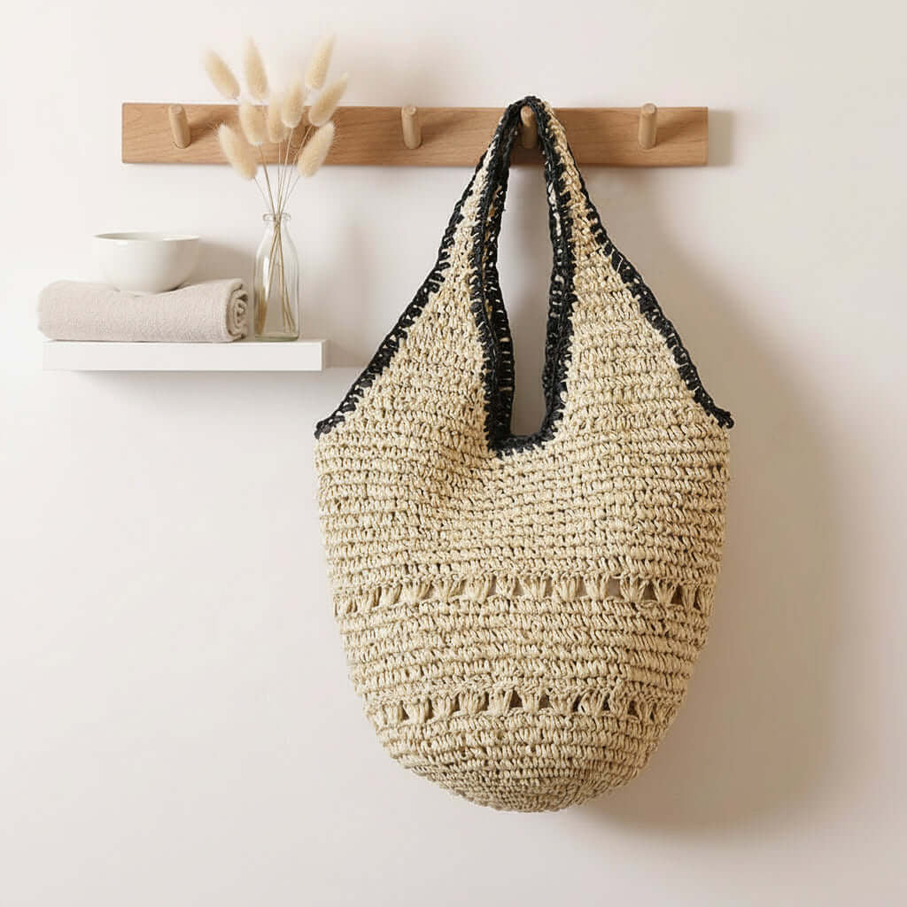 Large Straw Beach Bag for Women Woven Bag