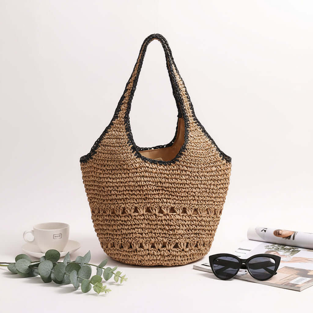 Large Straw Beach Bag for Women Woven Bag