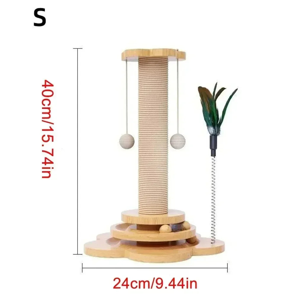 Cat Scratching Post – 4-in-1 Sisal Cat Activity Tower