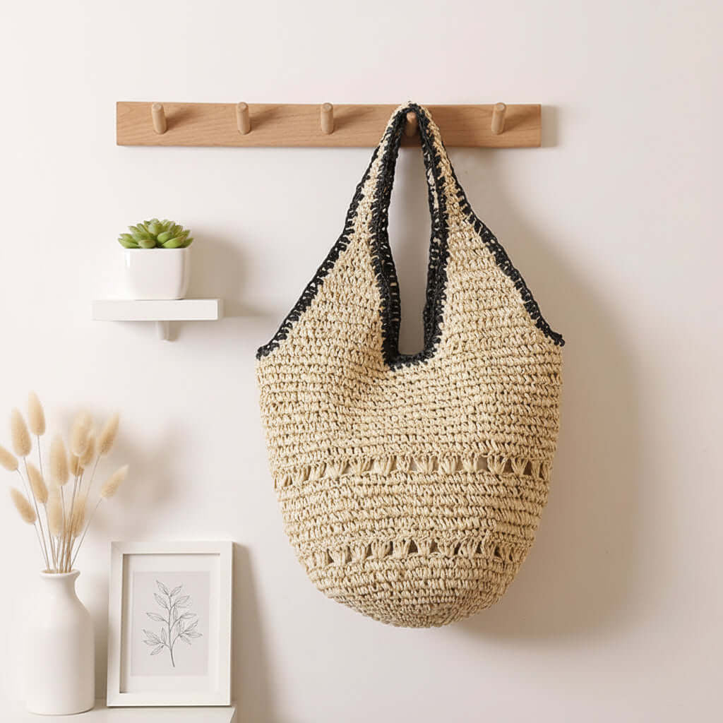 Large Straw Beach Bag for Women Woven Bag
