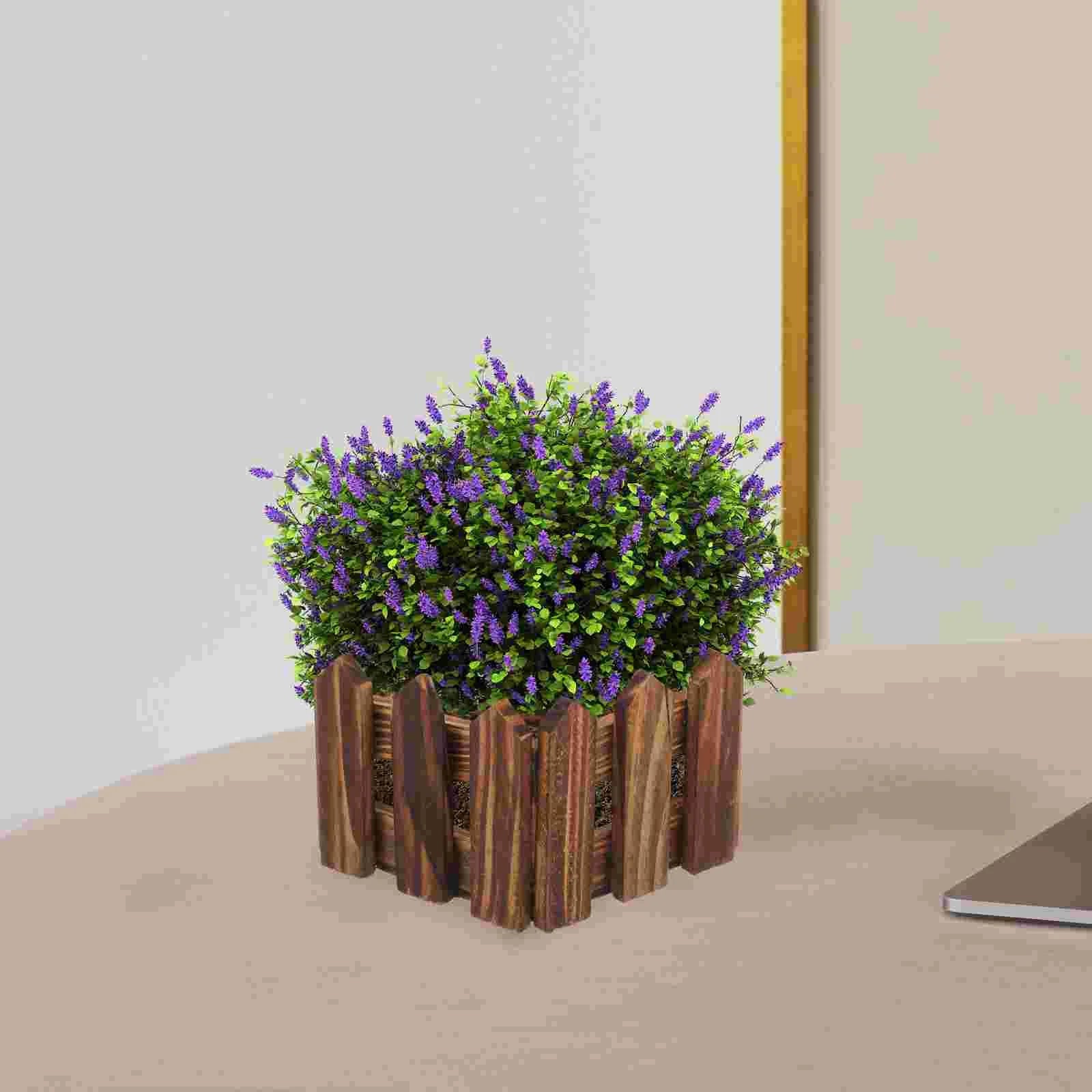 3 Pcs Pots for Plants Wooden Bucket Flowerpot Window Planter Indoor Succulents Carbonized Mini Windowsill