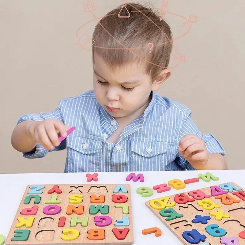 Montessori Wooden Alphabet Puzzle – ABC Learning Toy for Toddlers