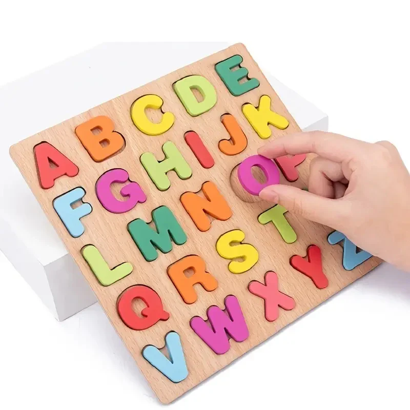 Montessori Wooden Alphabet Puzzle – ABC Learning Toy for Toddlers