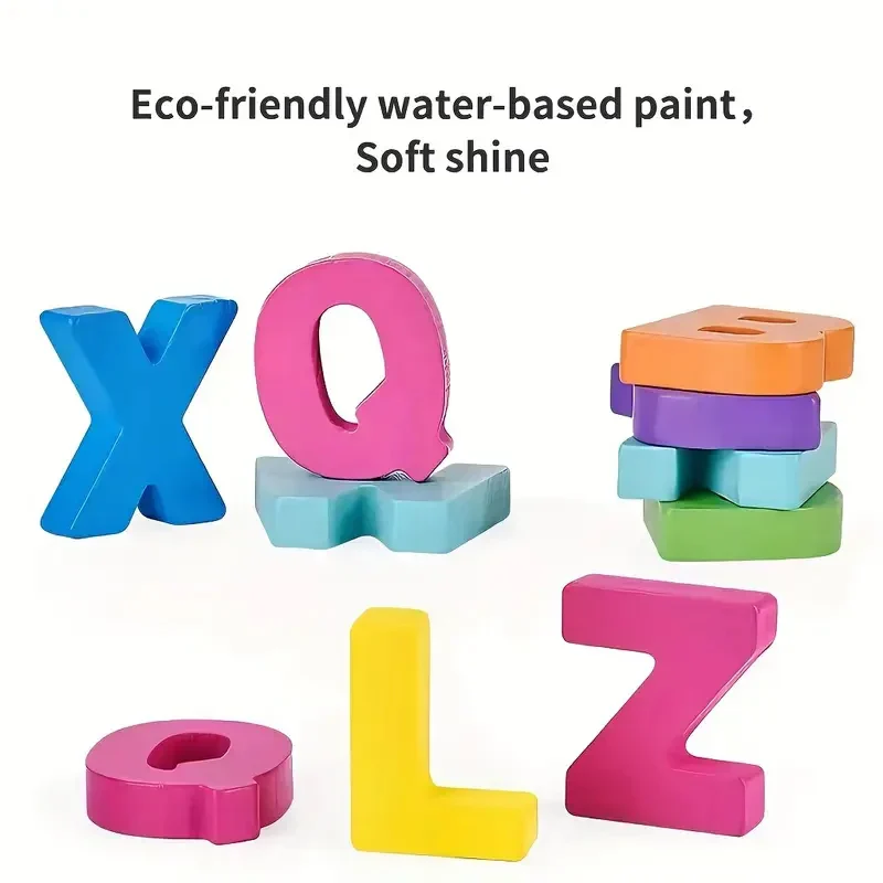Montessori Wooden Alphabet Puzzle – ABC Learning Toy for Toddlers