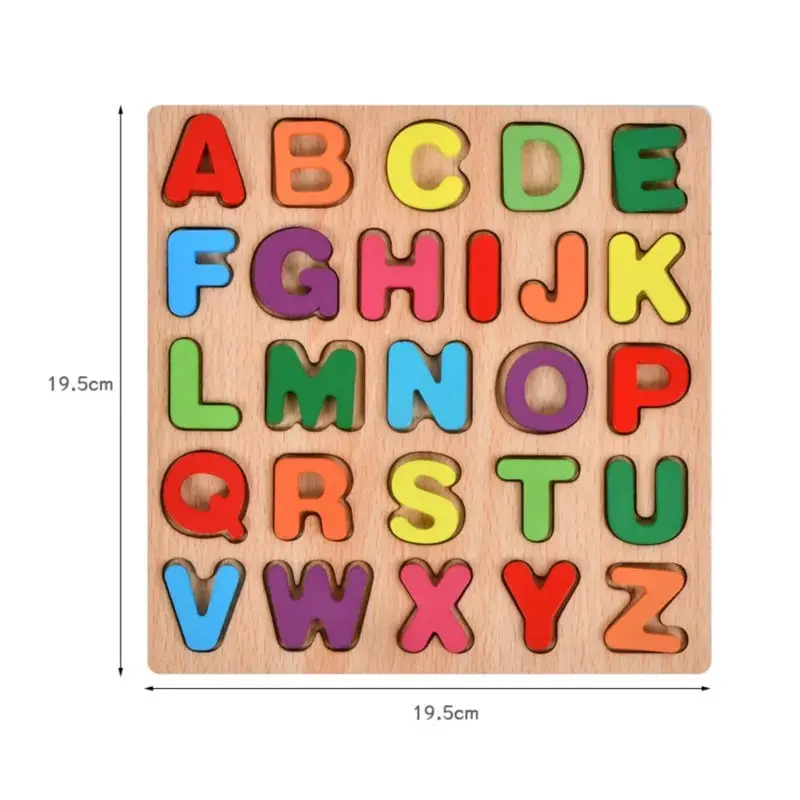 Montessori Wooden Alphabet Puzzle – ABC Learning Toy for Toddlers