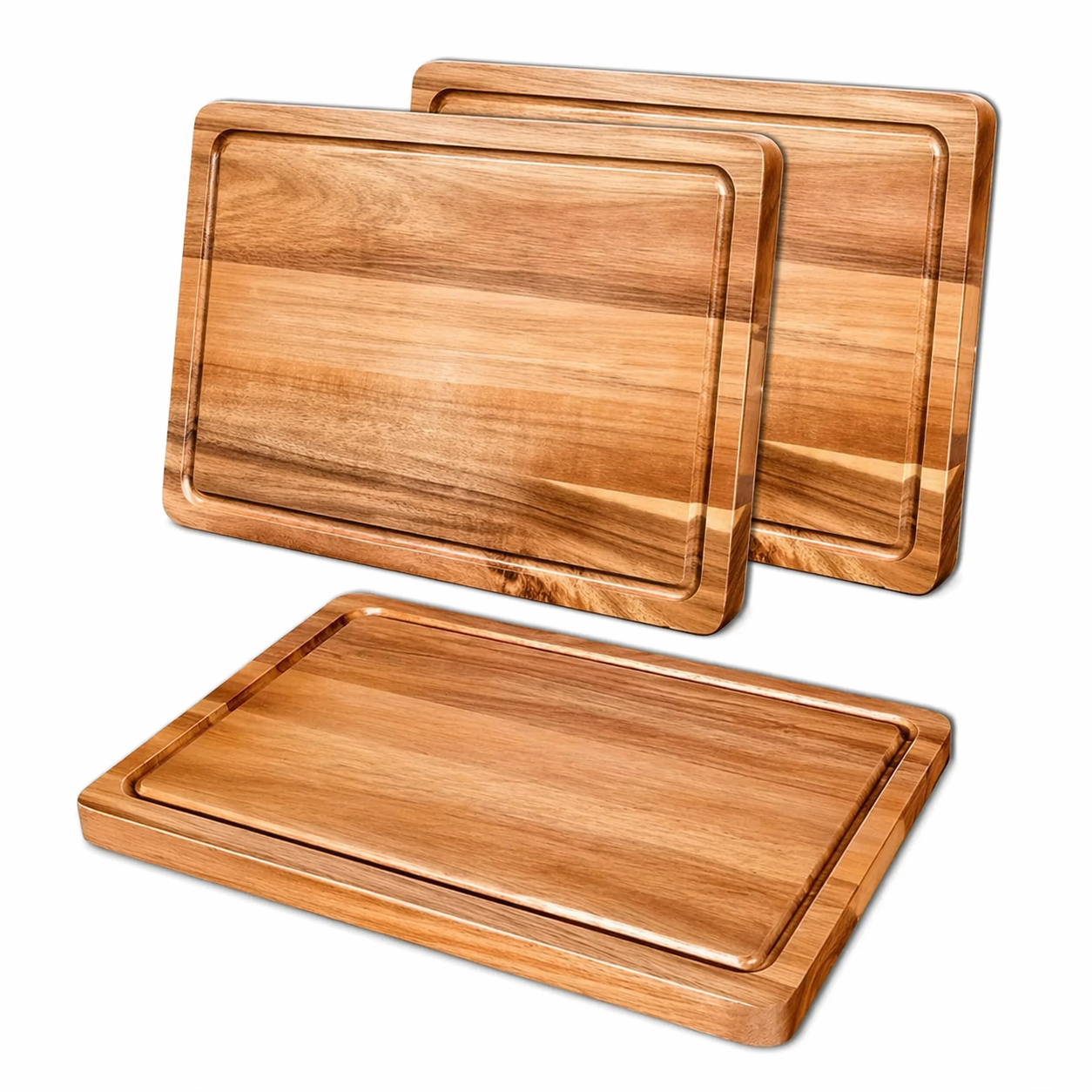 Bamboo Cutting Board Set for Kitchen Prep & Serving