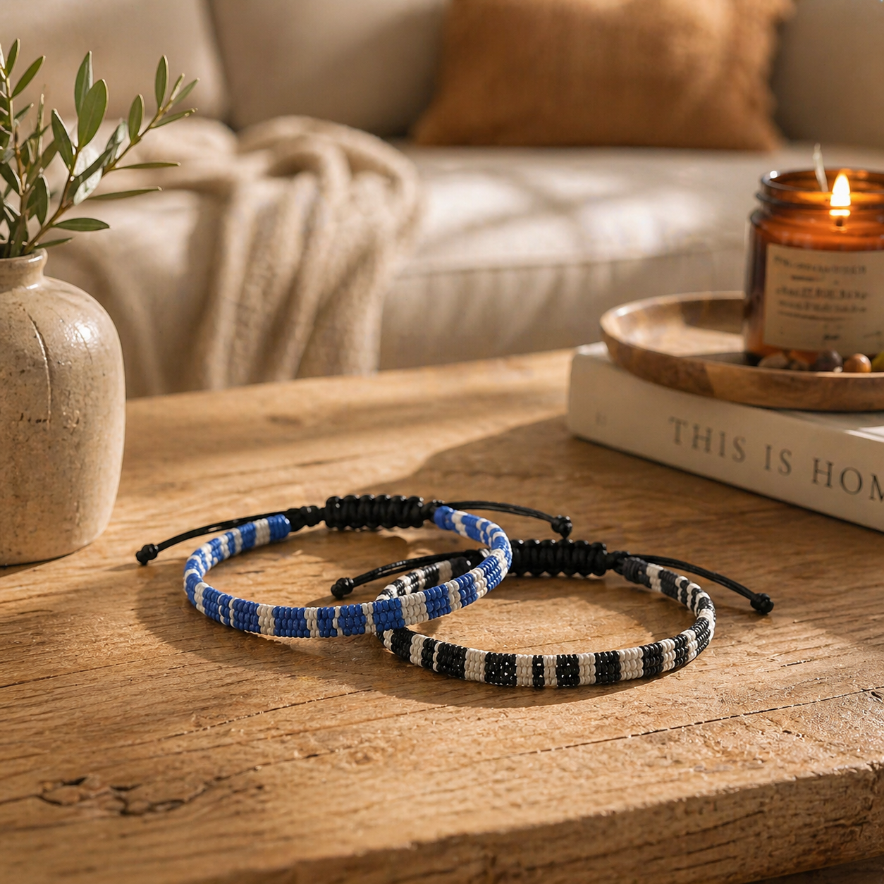 Bohemian Adjustable Woven Bracelet – Waterproof Cord Jewelry