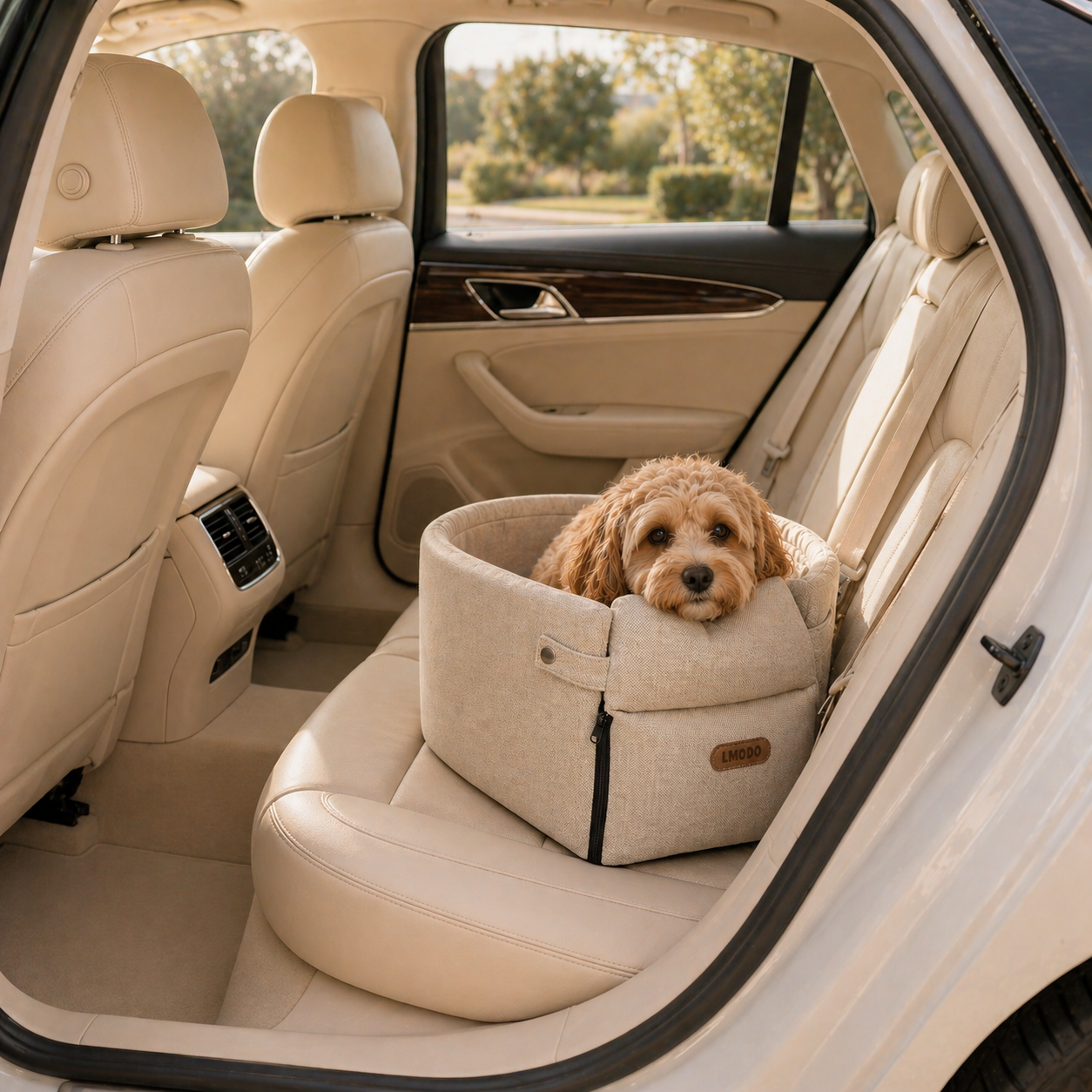 Dog Car Seat Bed – Portable Travel Carrier for Small Dogs & Cats