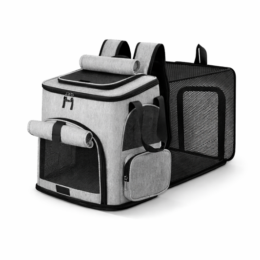 Expandable Pet Backpack Carrier – Breathable Travel Bag for Cats & Small Dogs
