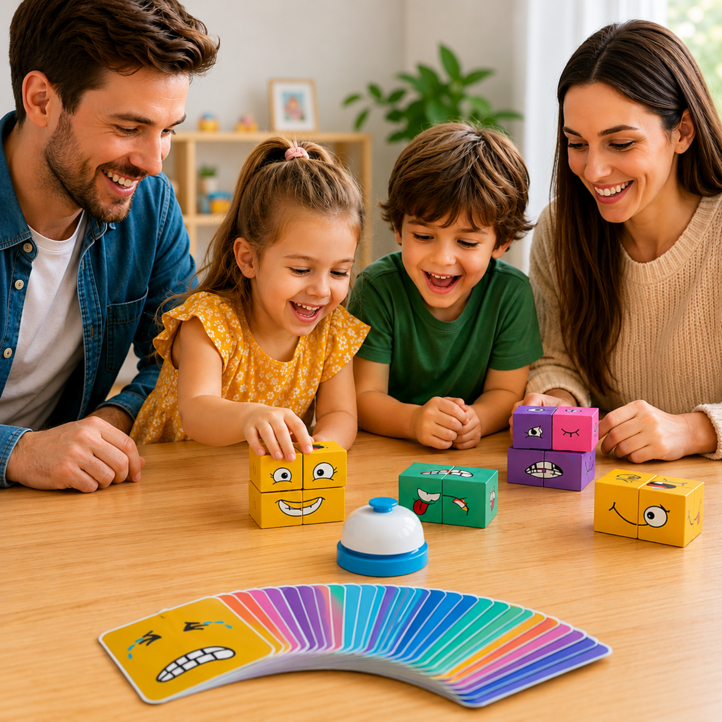 Face Matching Memory Game for Kids – Wooden Blocks Puzzle