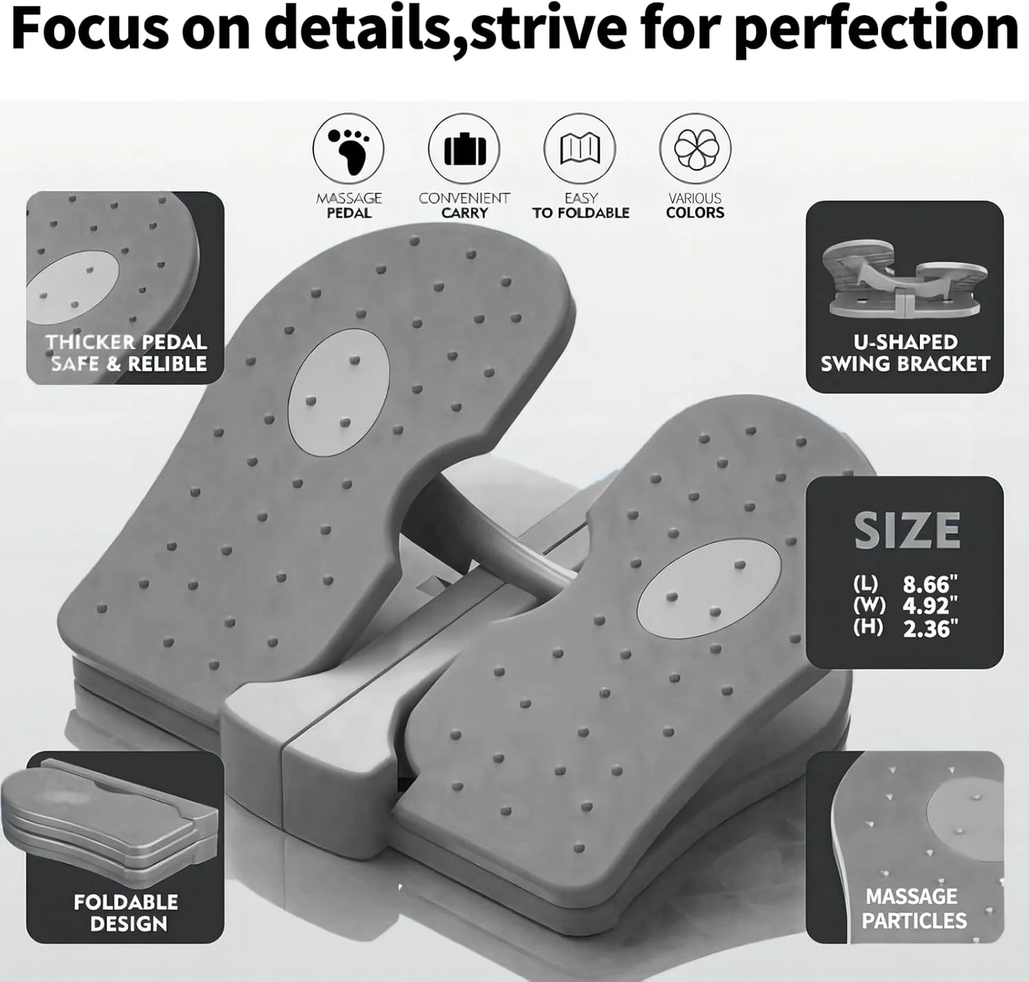 Mini Foldable Pedal Exerciser for Home & Office