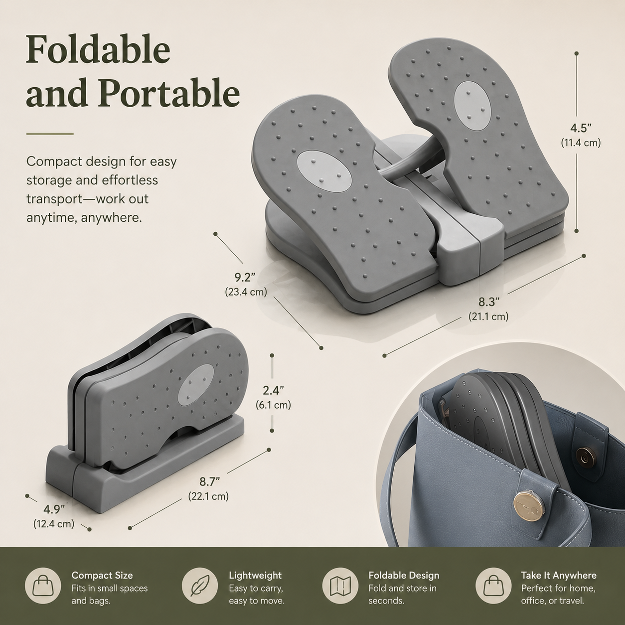 Mini Foldable Pedal Exerciser for Home & Office