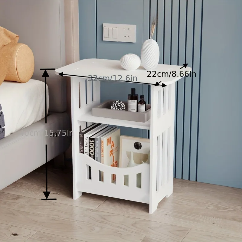 Nordic Wooden Side Table with Storage for Modern Living Spaces