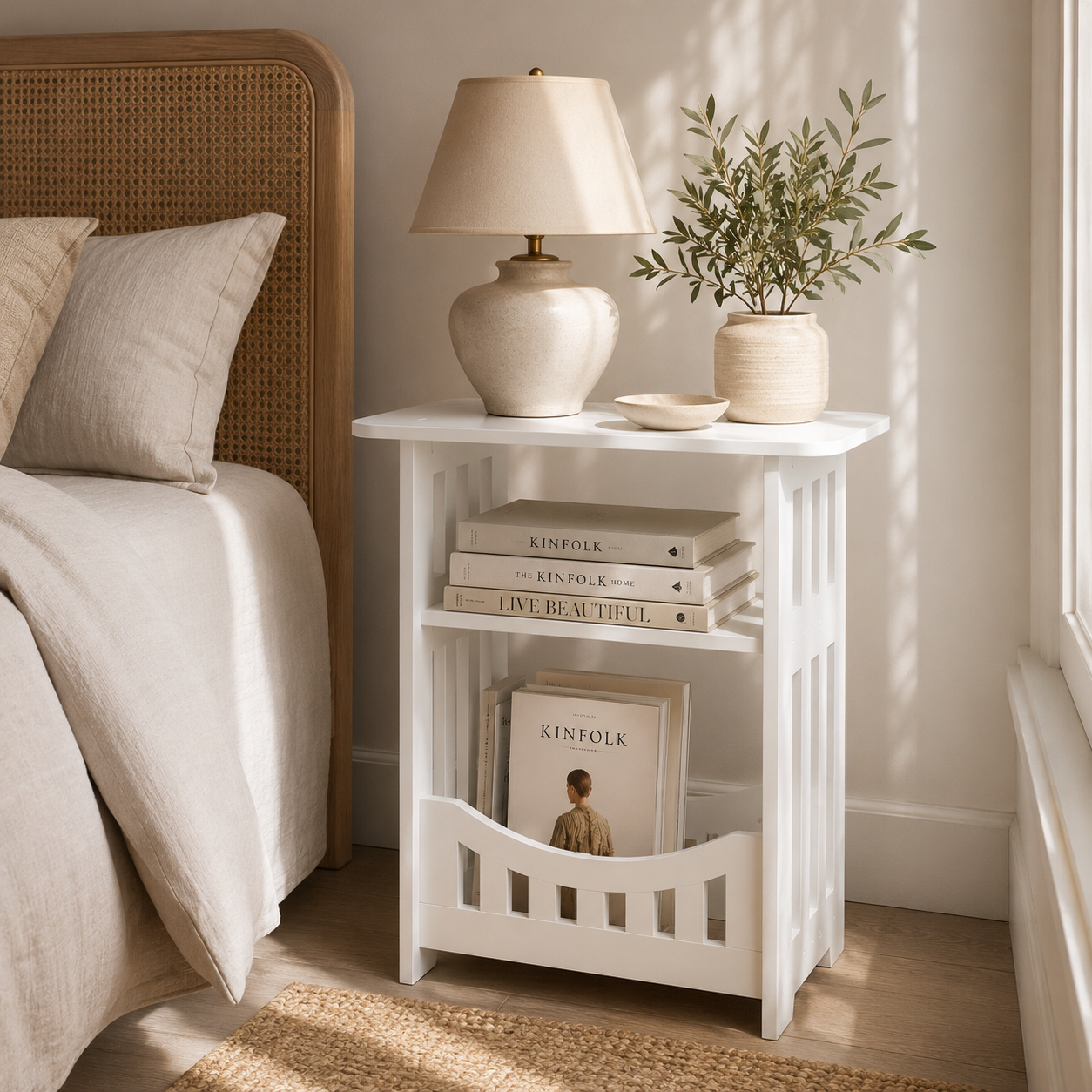 Nordic Wooden Side Table with Storage for Modern Living Spaces