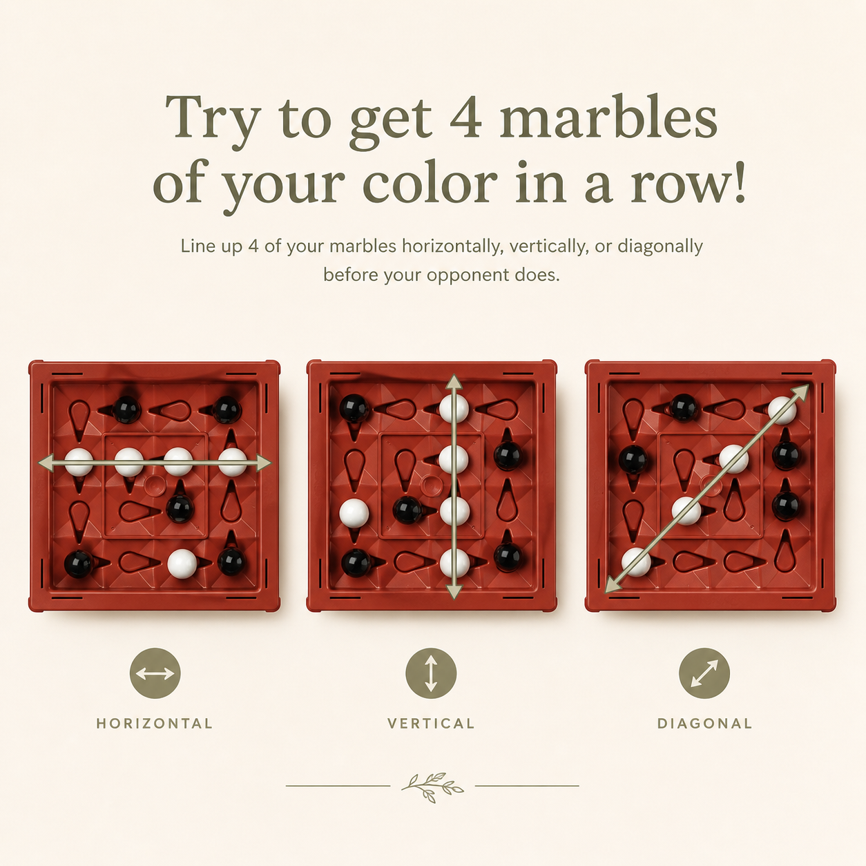 Rotating Marble Strategy Board Game – 2-Player Puzzle Challenge