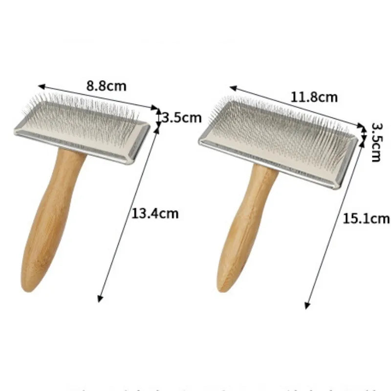 Wooden Pet Grooming Brush – Dog & Cat Hair Removal Comb
