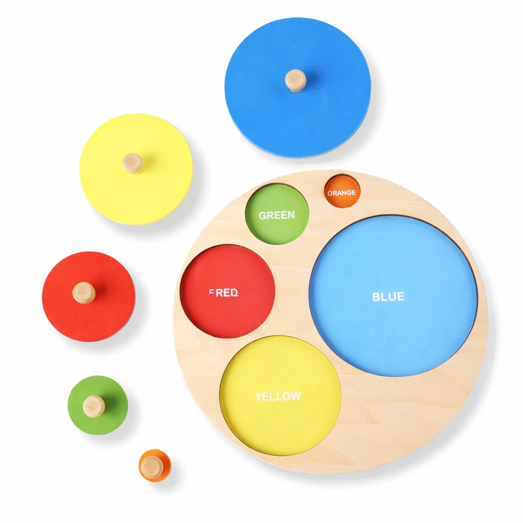 Montessori Shape Puzzle Board – Wooden Learning Toy for Toddlers