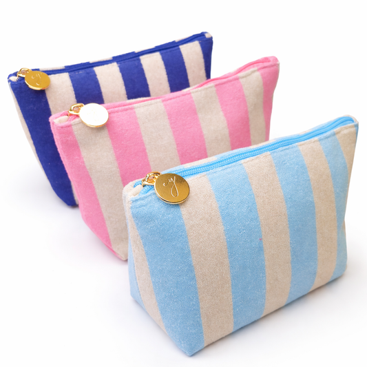 Striped Travel Cosmetic Pouch Organizer