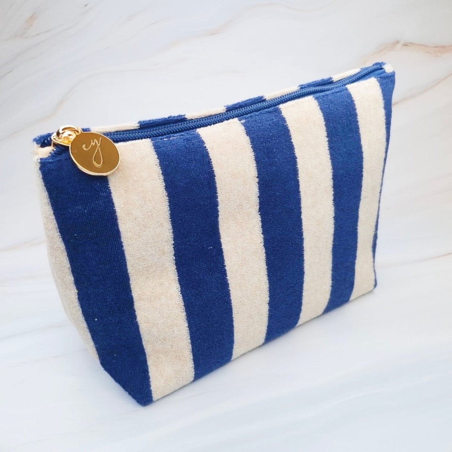 Striped Travel Cosmetic Pouch Organizer