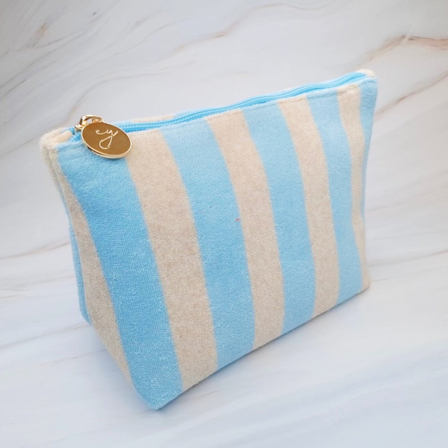 Striped Travel Cosmetic Pouch Organizer