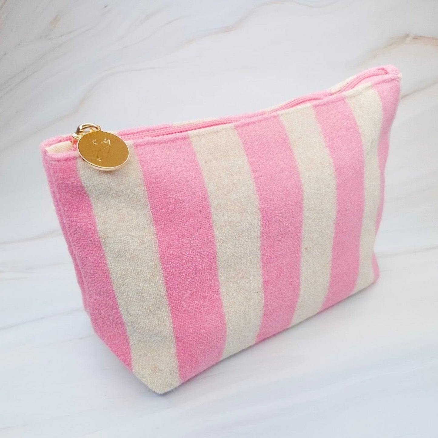 Striped Travel Cosmetic Pouch Organizer