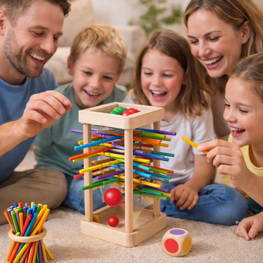 Montessori Stick Drop Game – Wooden Learning Toy