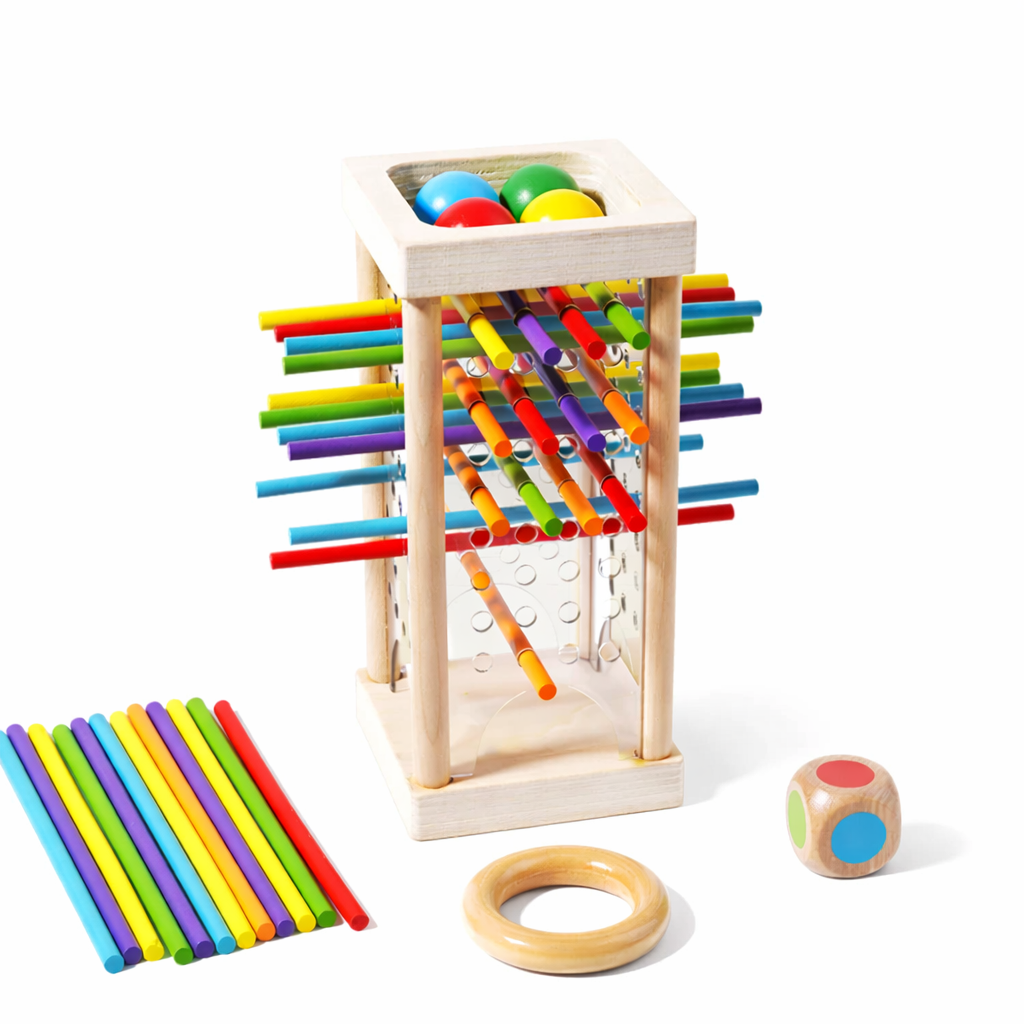 Montessori Stick Drop Game – Wooden Learning Toy