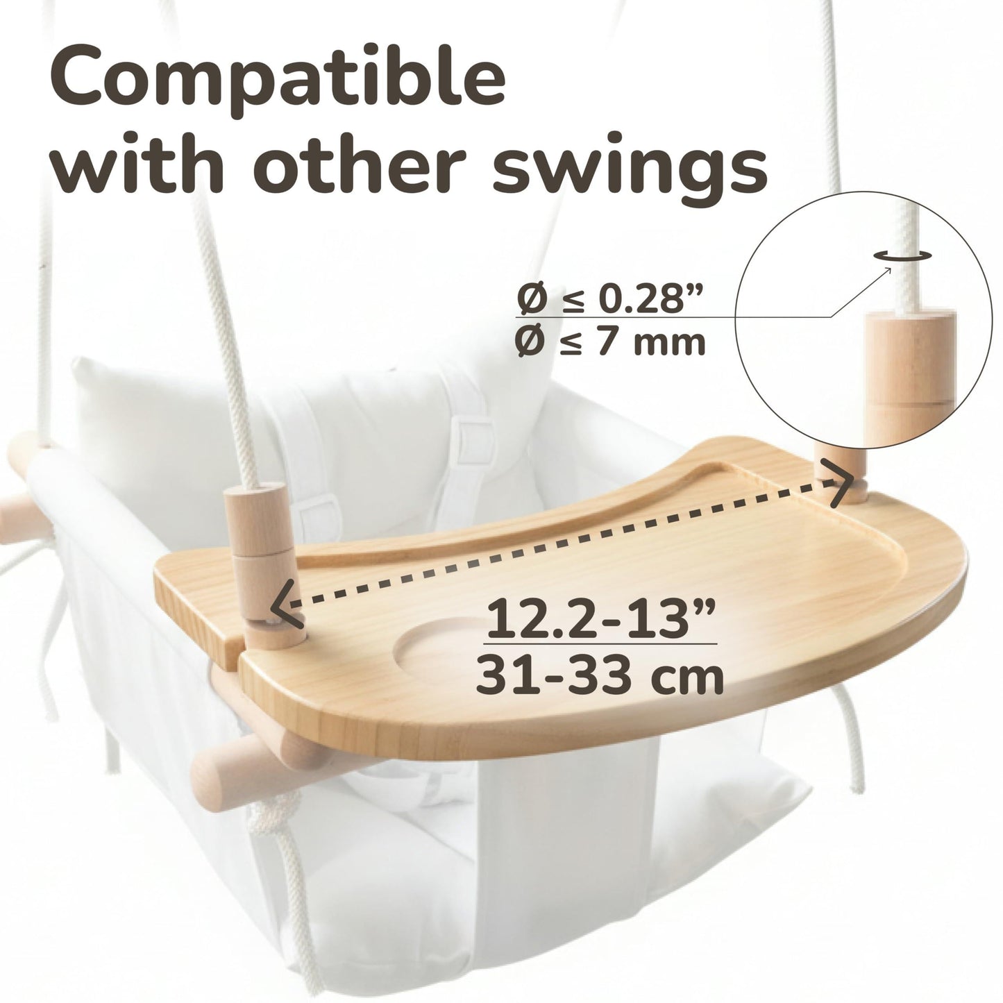 Wooden Activity Tray for Baby Swing – Montessori Play Table