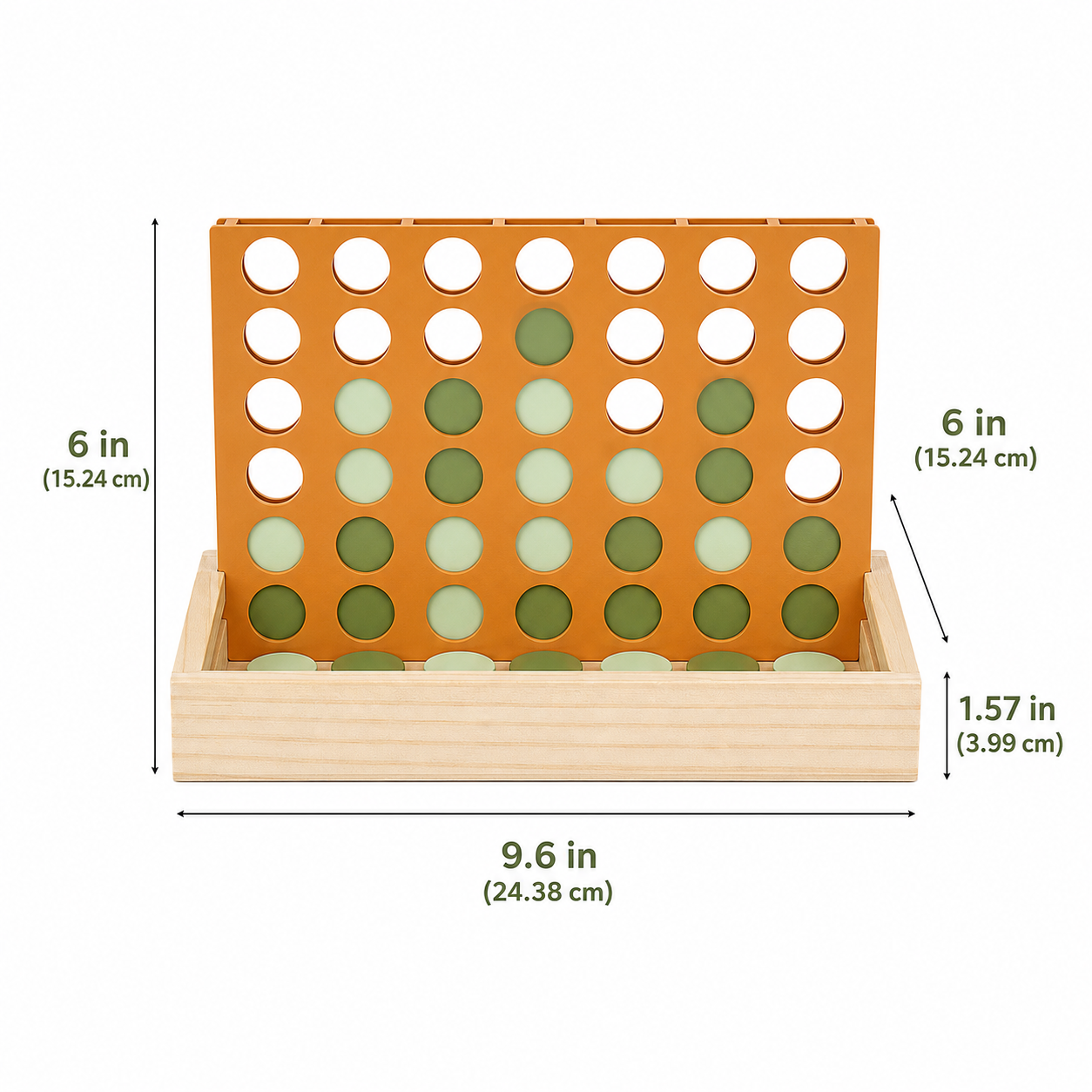 Wooden Four in a Row Strategy Game – Minimalist Family Board Game