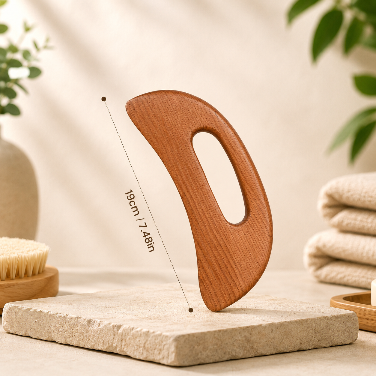 Wooden Gua Sha Body Tool – Lymphatic Drainage & Sculpting