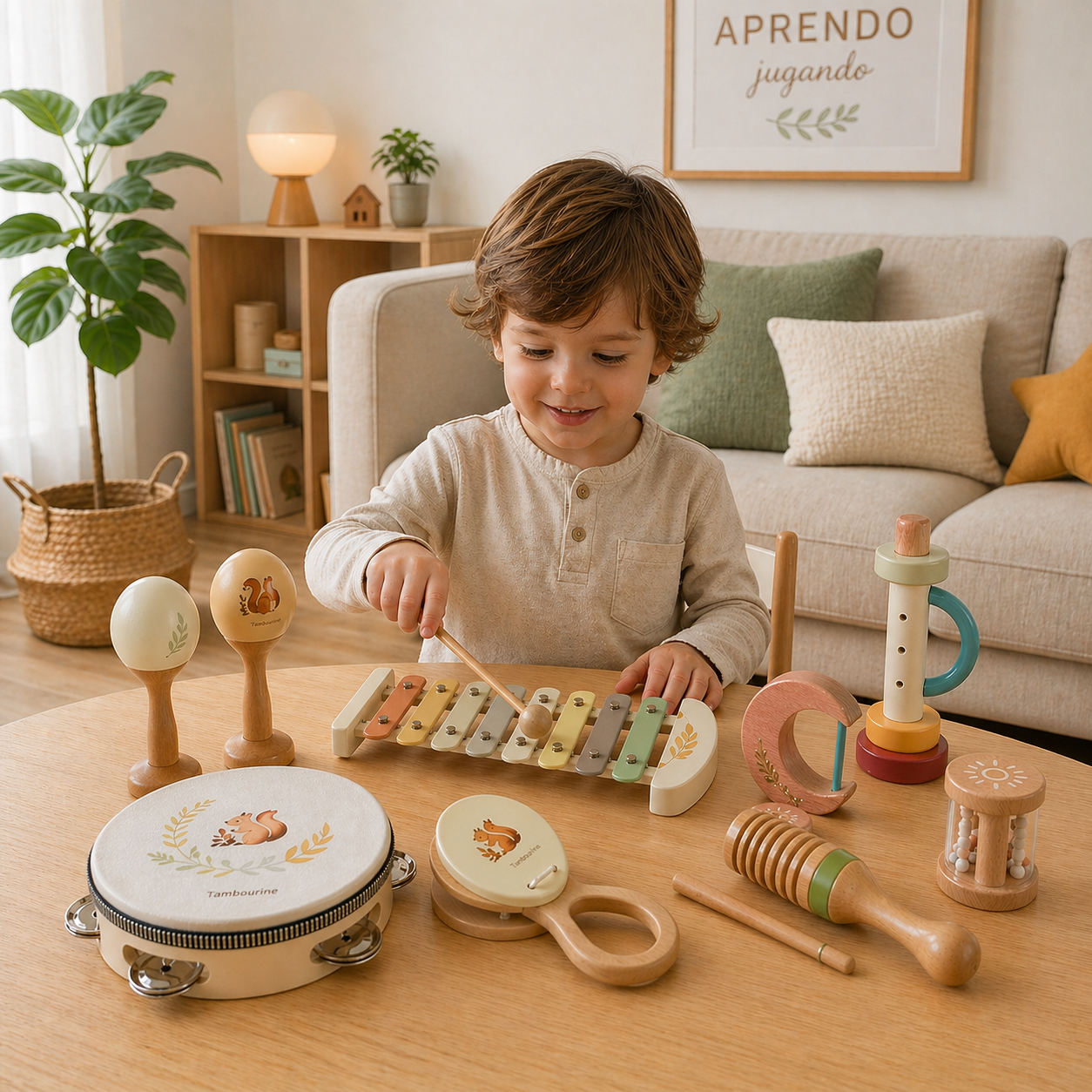 Montessori Wooden Musical Instrument Set for Toddlers